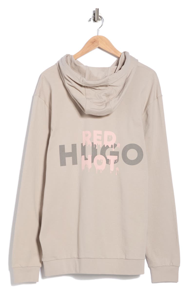 HUGO Doneo Graphic Hoodie, Alternate, color, Dove