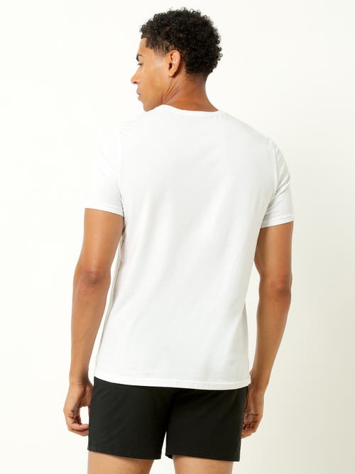 Single Stitch Cotton Modal Crew Neck T-shirt 3-pack In White