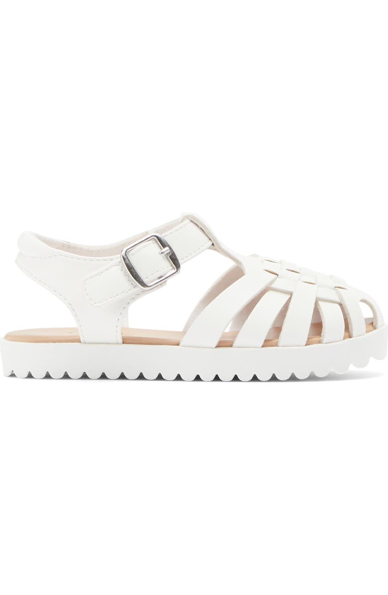 NORDSTROM RACK Kids' Camellia Fisherman Sandal, Alternate, color, White