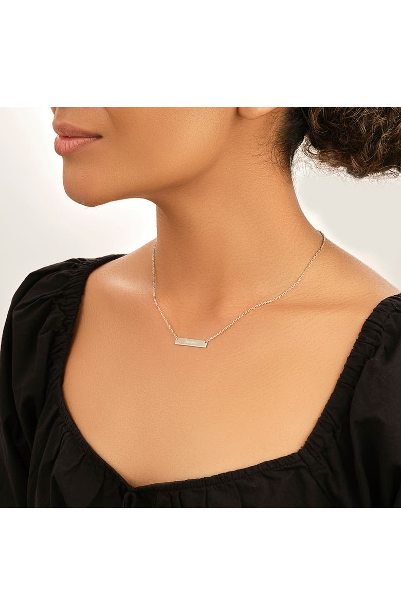 Sterling Forever Sterling Silver Inspirational Bar Pendant Necklace - Inspire, Alternate, color, Silver