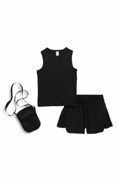 YOGALICIOUS Kids' Lunatek Around Town Tank, Shorts & Crossbody Bag Set