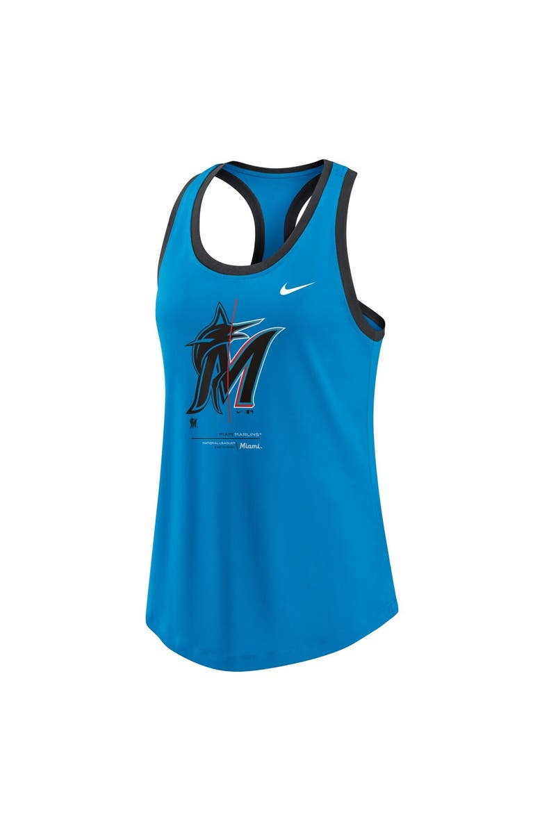 Nike Women's Nike Blue Miami Marlins Tech Tri-Blend Tank Top, Alternate, color, 