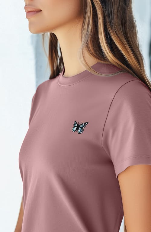 Dalix Butterfly Womens Relaxed Tee In Purple