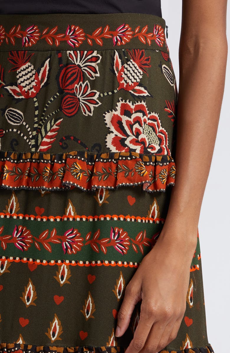 FARM Rio Anika Floral Garden Mixed Print Maxi Skirt, Alternate, color, 