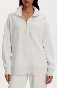 Varley Molly Longline DoubleSoft® Half Zip Sweatshirt