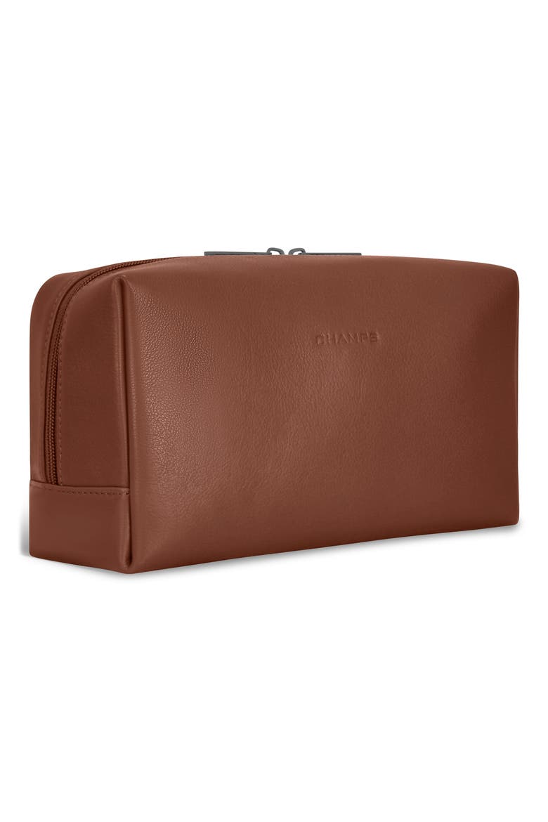 Onyx Leather Dopp Kit, Alternate, color, BROWN