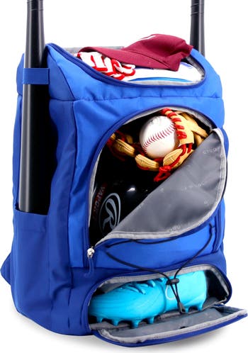 J World Athlete Multi Sports Backpack with Shoe Compartment Bat