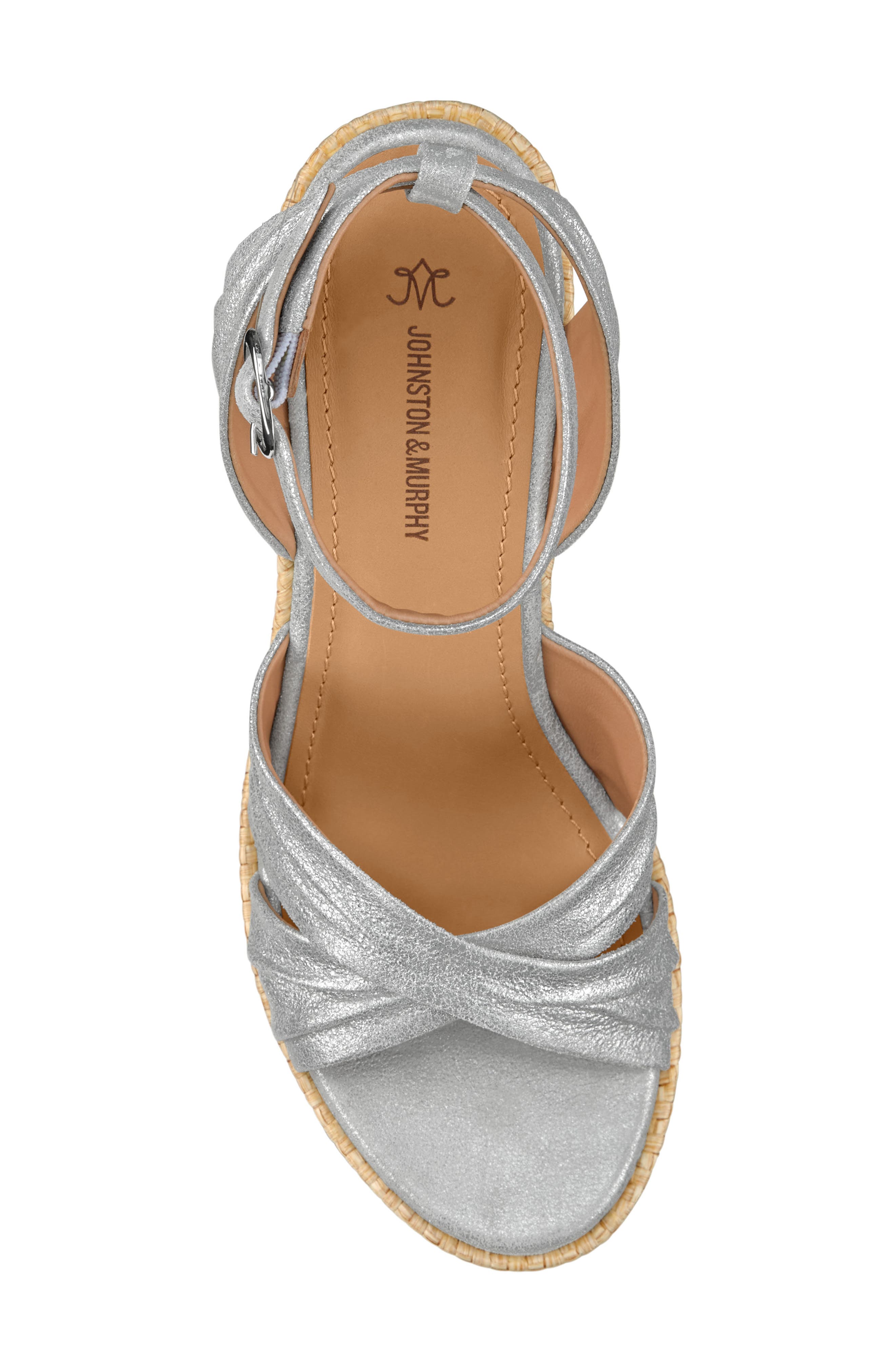 Marcia Platform Wedge Sandal, Alternate, color, SILVER METALLIC KID