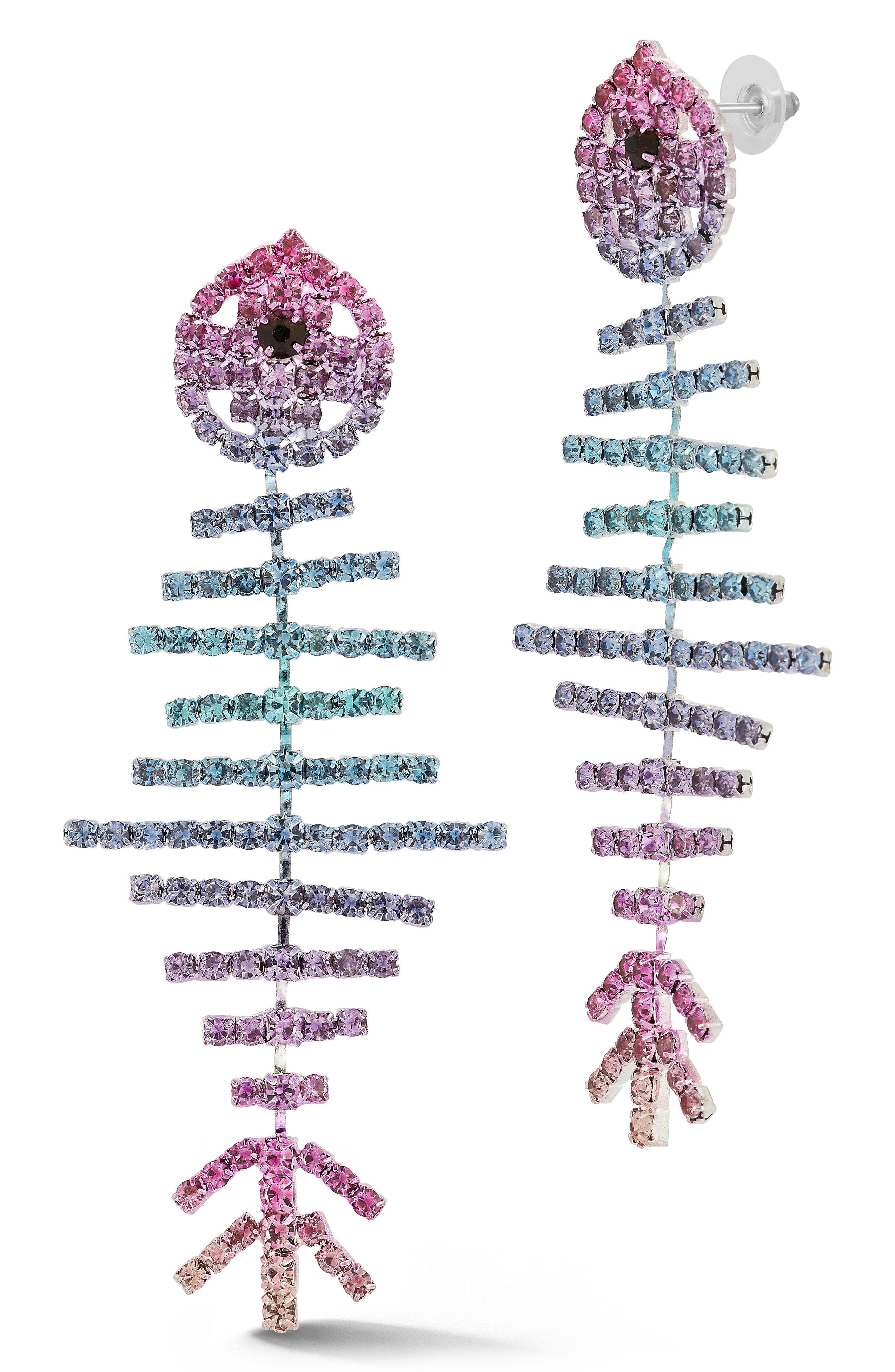 Multicolor Fish Drop Earrings