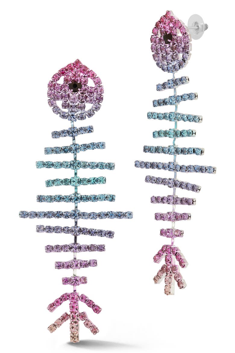 Multicolor Fish Drop Earrings, Main, color, MULTI