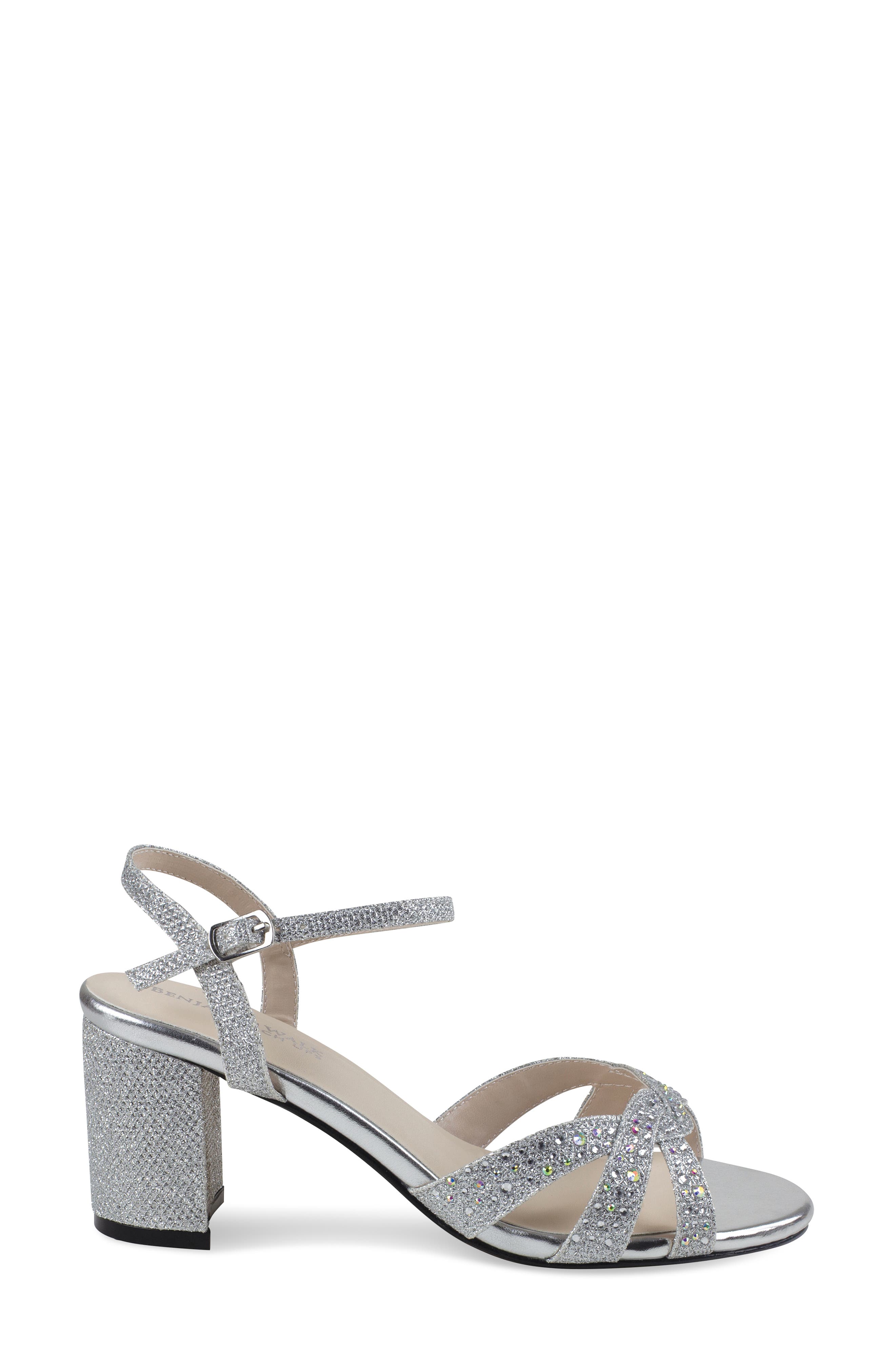 Touch Ups Ivy Ankle Strap Sandal, Alternate, color, Silver