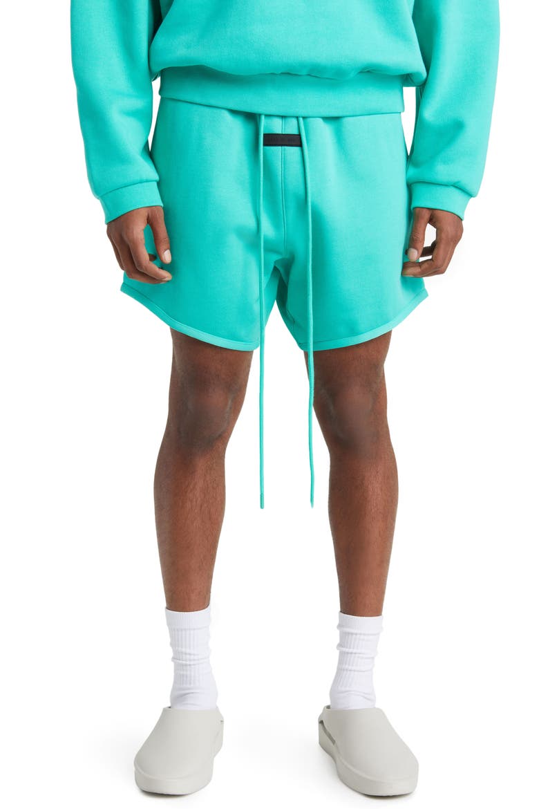Cotton Blend Sweat Shorts, Main, color, MINT LEAF