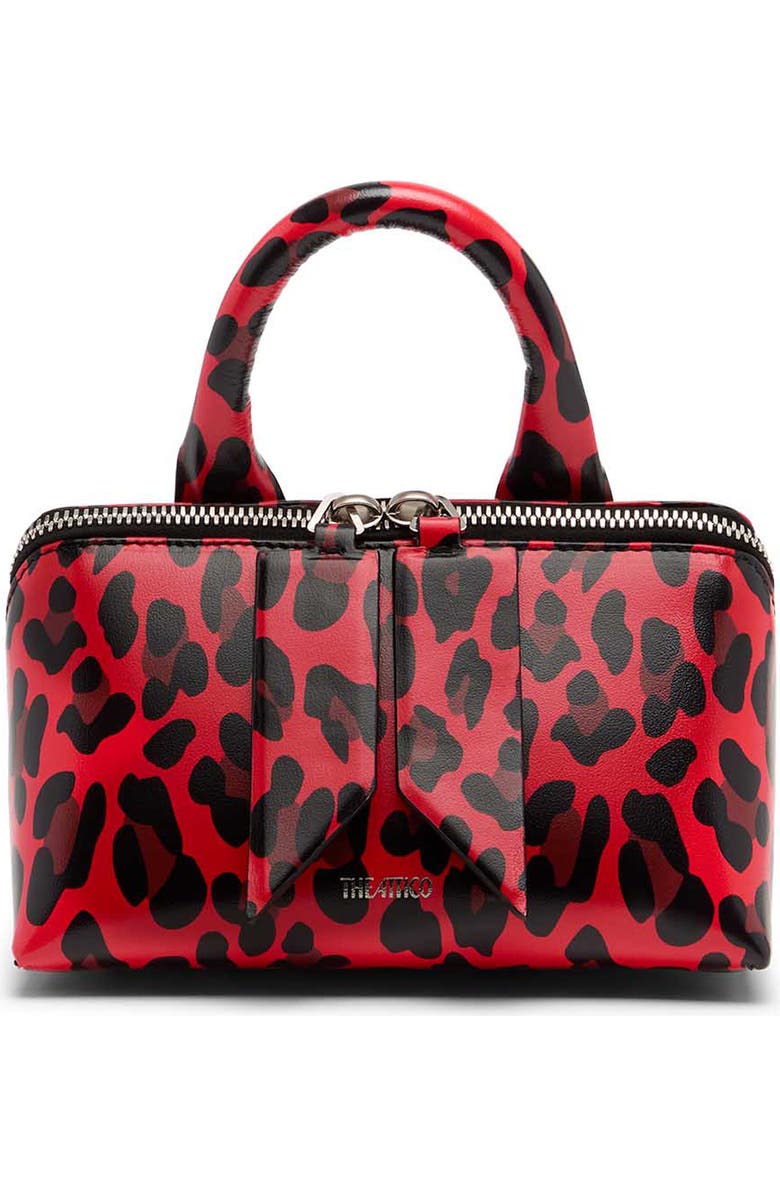 The Attico Friday Leopard Print Leather Convertible Crossbody Bag, Main, color,