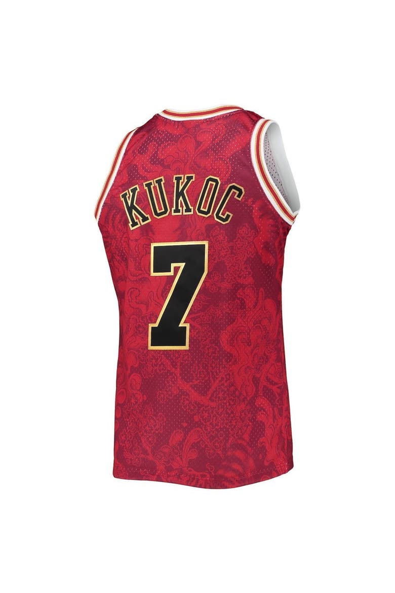Men's Mitchell & Ness Toni Kukoc Red Chicago Bulls Hardwood Classics 1997-98 Lunar New Year Swingman Jersey, Alternate, color, Red