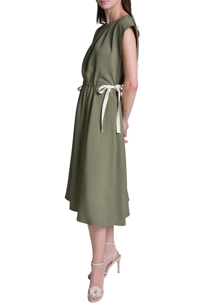 BCBG Tie Crepe Midi Dress, Alternate, color, 