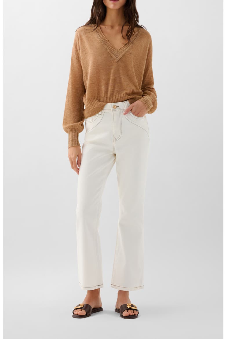 Ankle Sun Denim Pant, Alternate, color, Offwhite