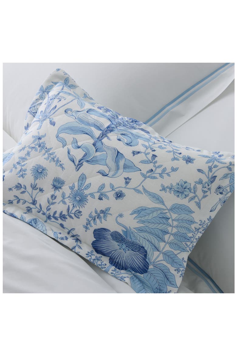 Pomegranate Linen Quilted Euro Sham, Alternate, color, PORCELAIN BLUE