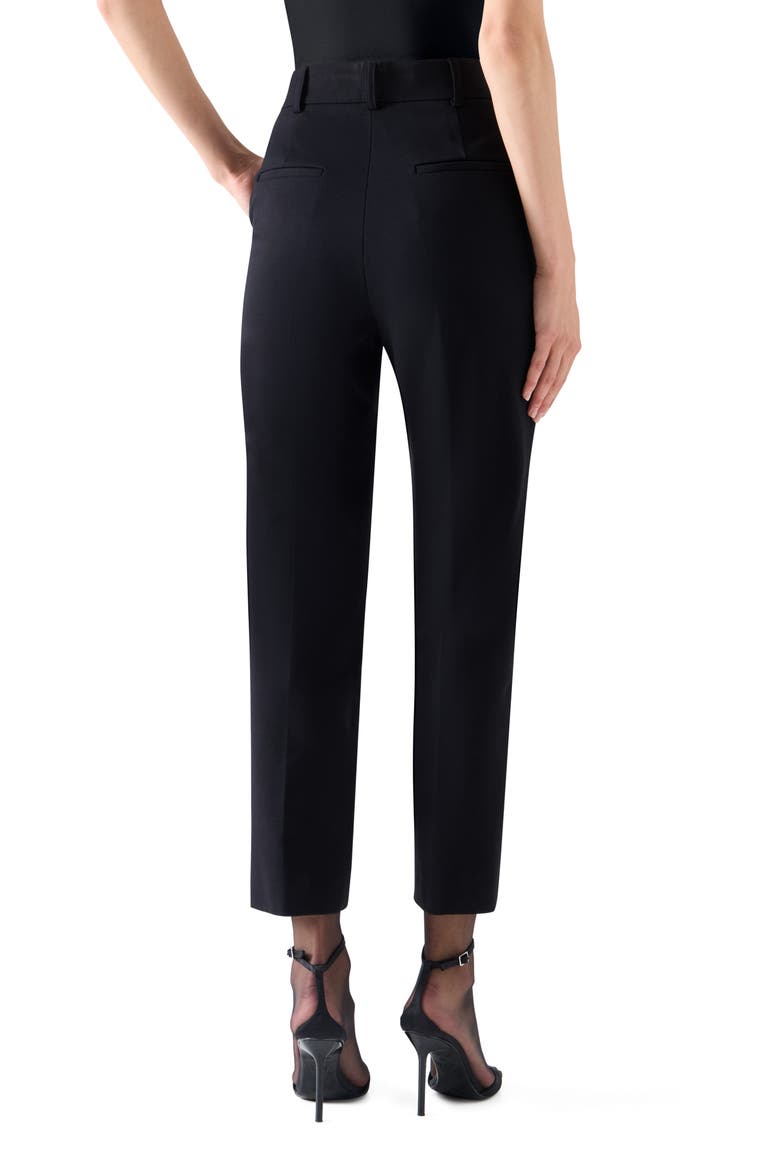Ferry Pintuck Tapered Jersey Pants, Alternate, color, BLACK