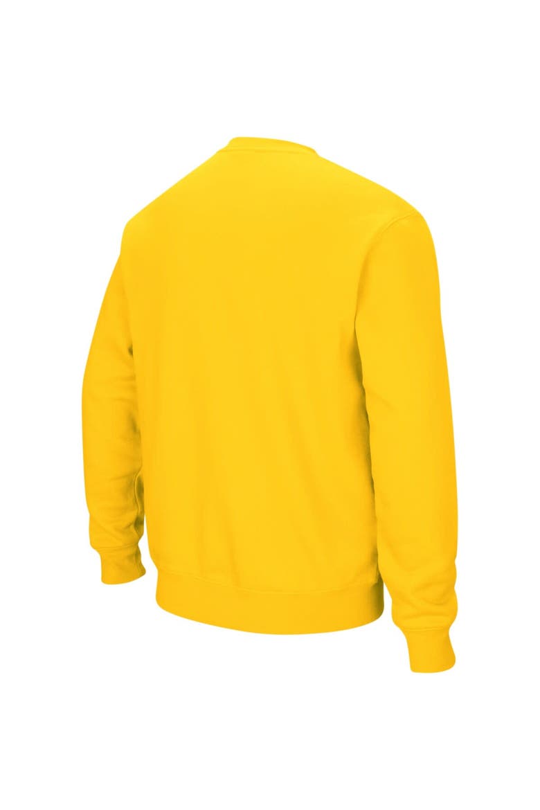 Men's Colosseum Gold UCLA Bruins Arch & Logo Crew Neck Sweatshirt, Alternate, color, Gold