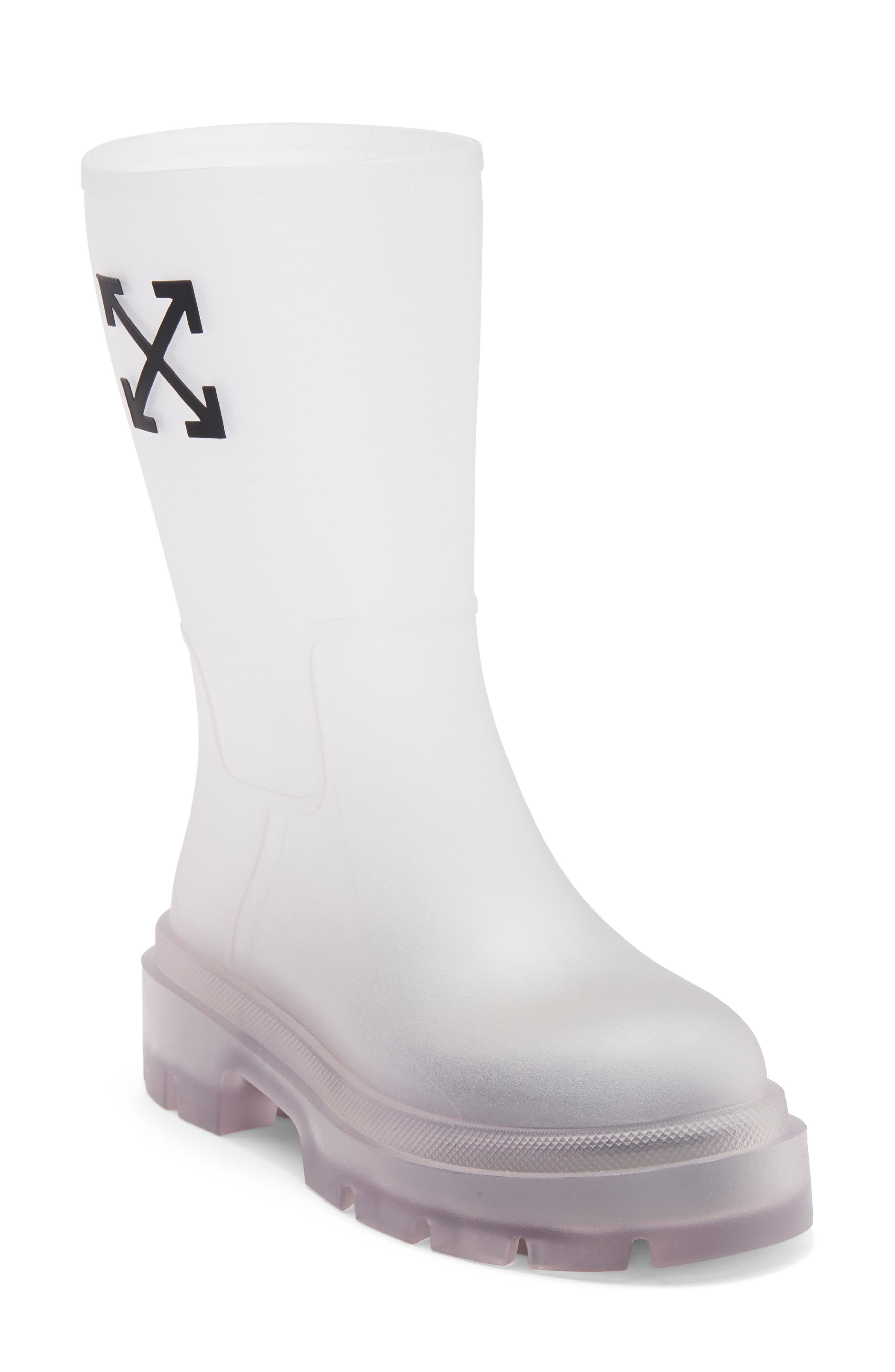 Off-White Reboot Arrow Rain Boot, Main, color, 