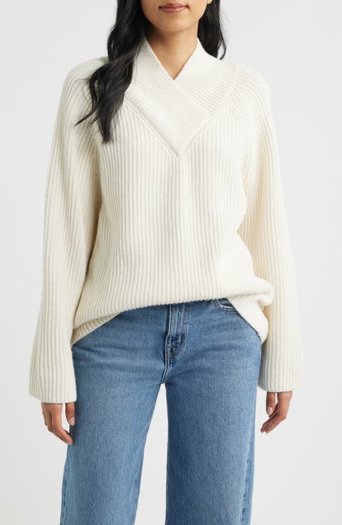 Wool Blend V-Neck Sweater