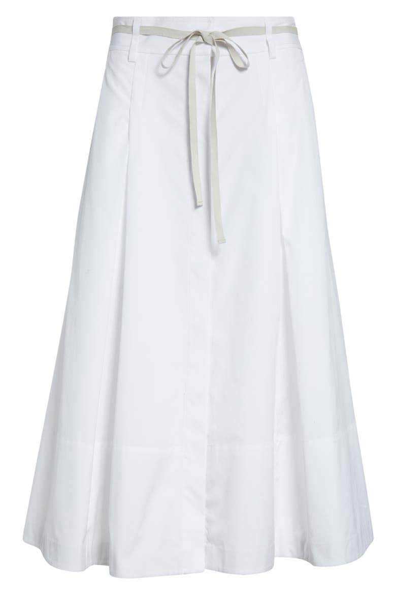 Full Cotton Midi Skirt, Alternate, color, OPTIC WHITE