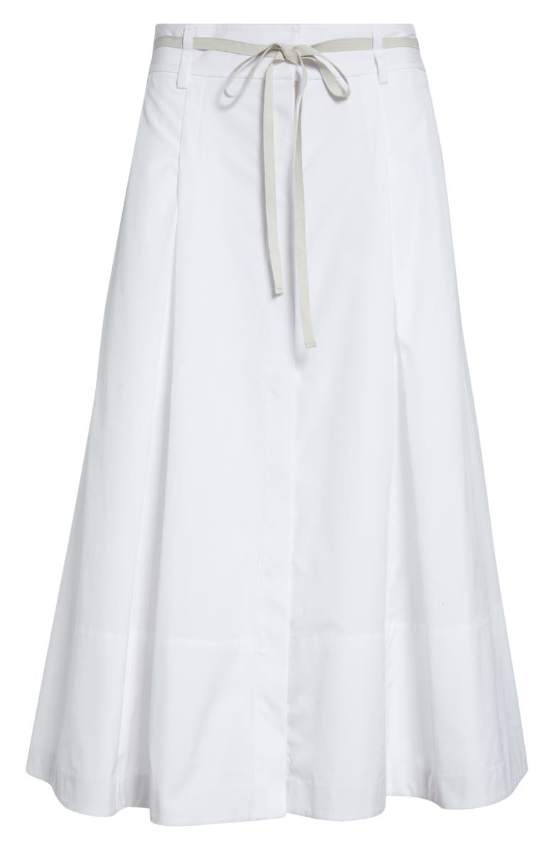 Vince Full Cotton Midi Skirt, Alternate, color, Optic White