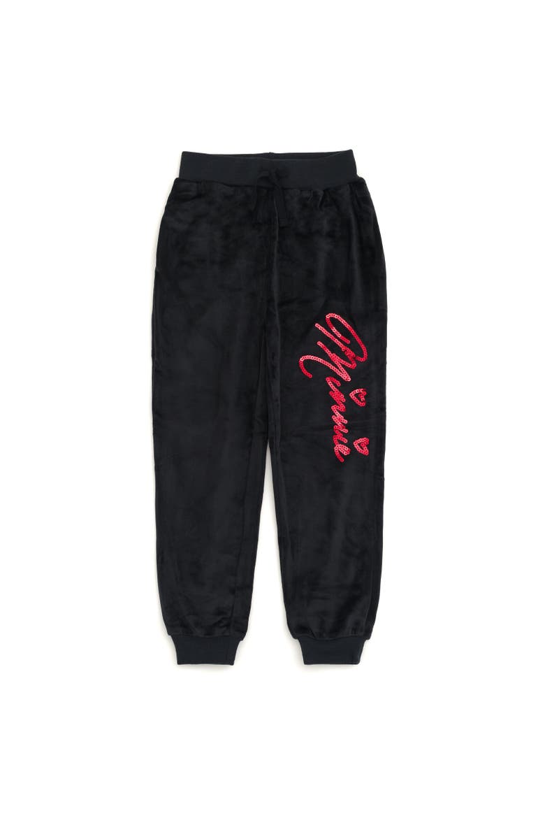 Minnie Mouse Velour Sweatshirt & Pants Set, Alternate, color, Black