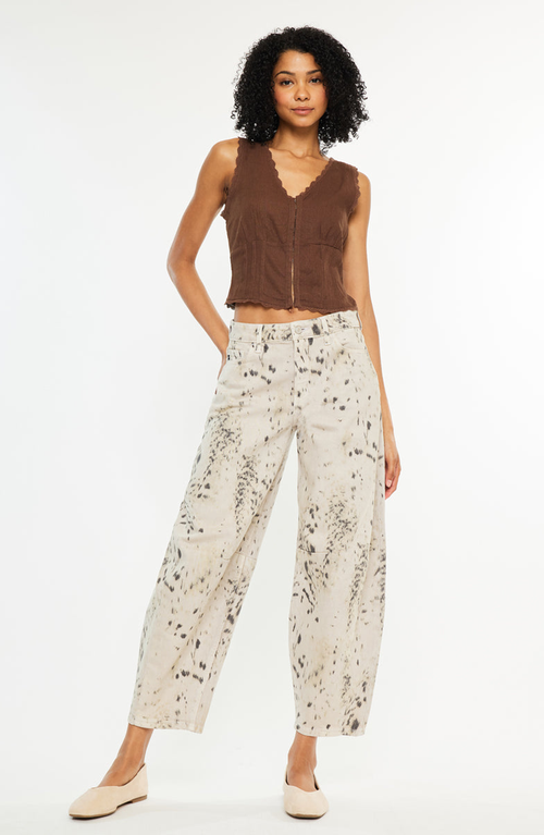 Kancan Xena High Rise Horseshoe Jeans In Neutral