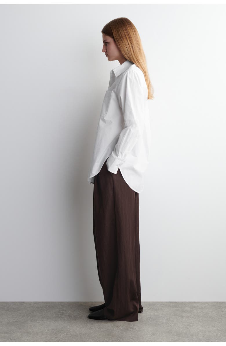 COS Tailored Pima Cotton Shirt, Alternate, color, White
