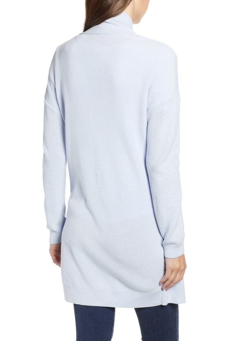 Stitch Curve Hem Cardigan, Alternate, color, BLUE FEATHER
