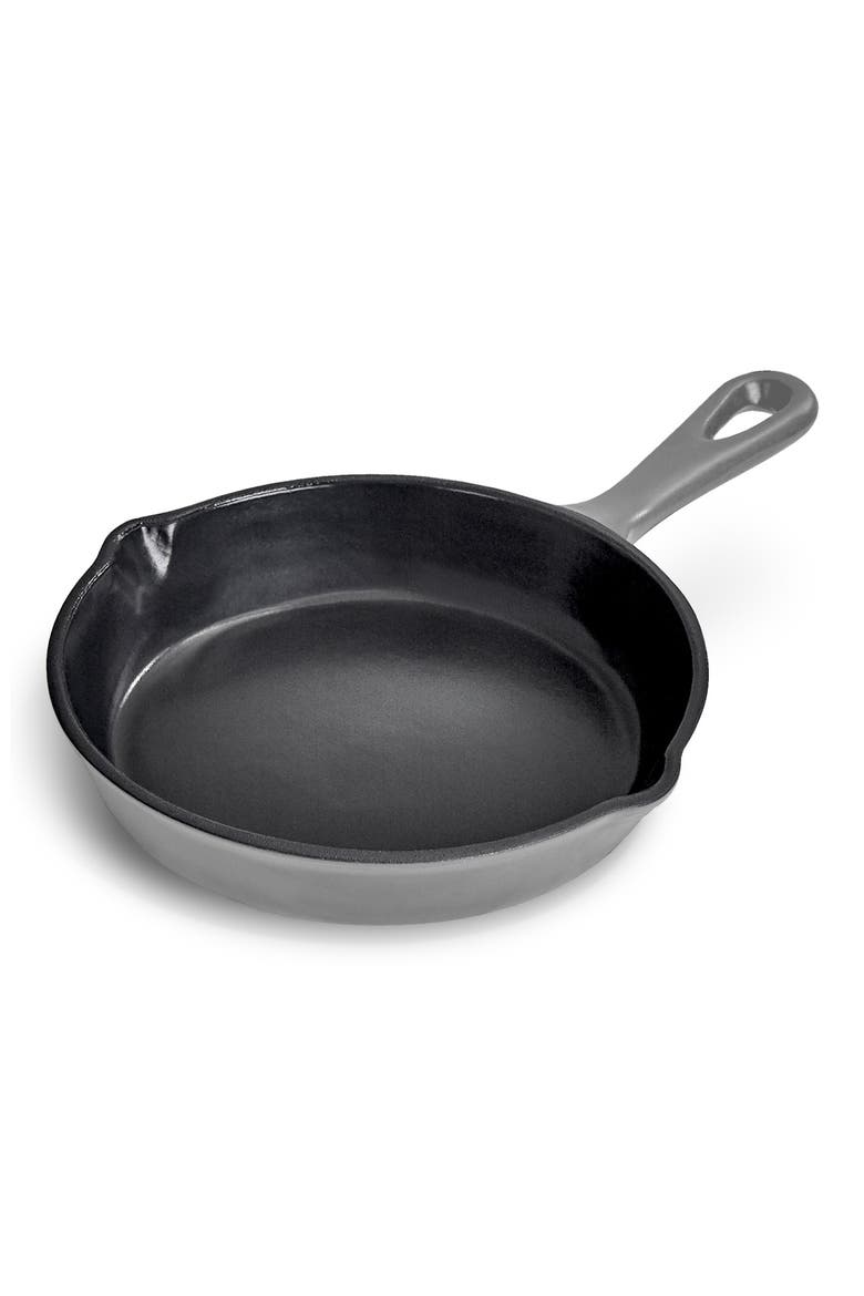 7.5-Inch Nonstick Cast Iron Skillet, Main, color, COOL GREY