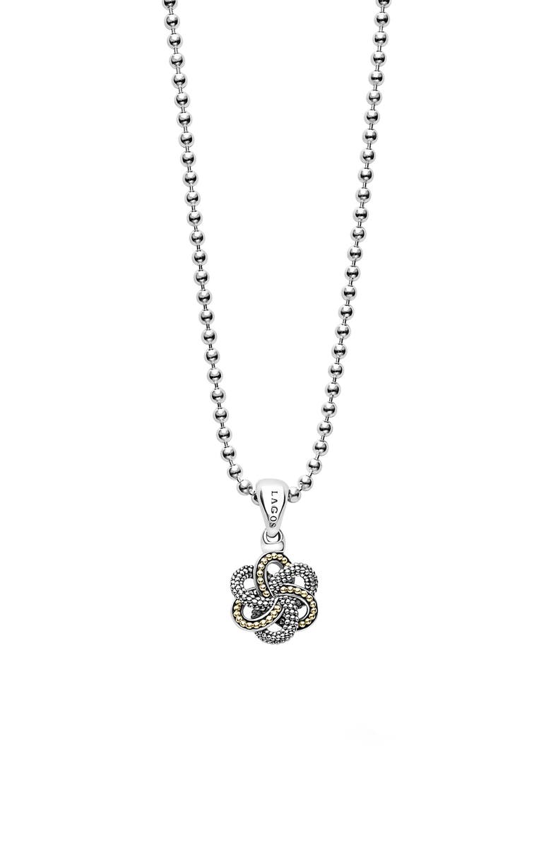 LAGOS Love Knot Pendant Necklace, Main, color, 