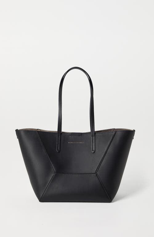 BRUNELLO CUCINELLI BRUNELLO CUCINELLI SMALL CALFSKIN BC DUO BAG 