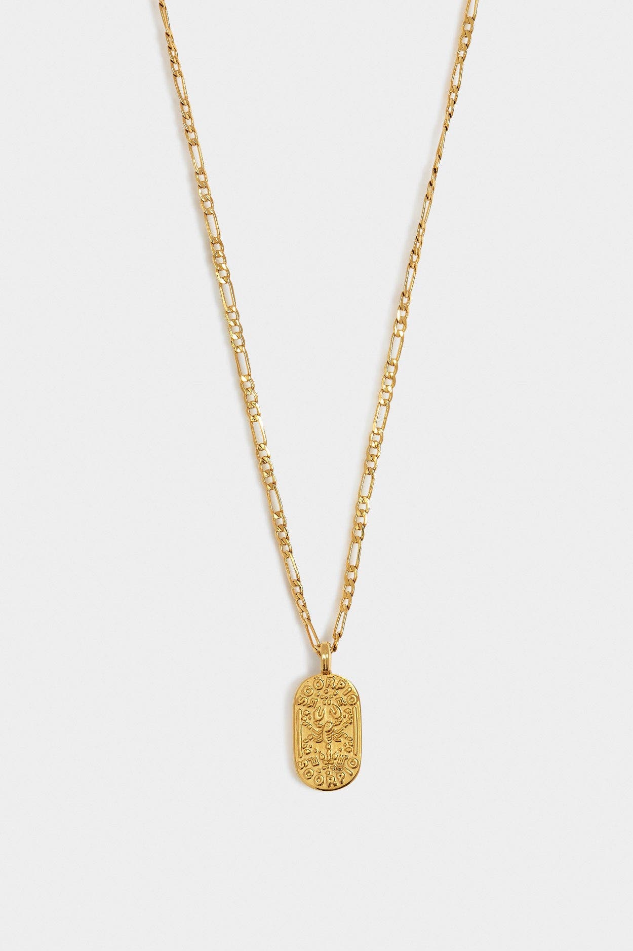 Katie Loxton 'scorpio' Waterproof Gold Zodiac Necklace In Brown