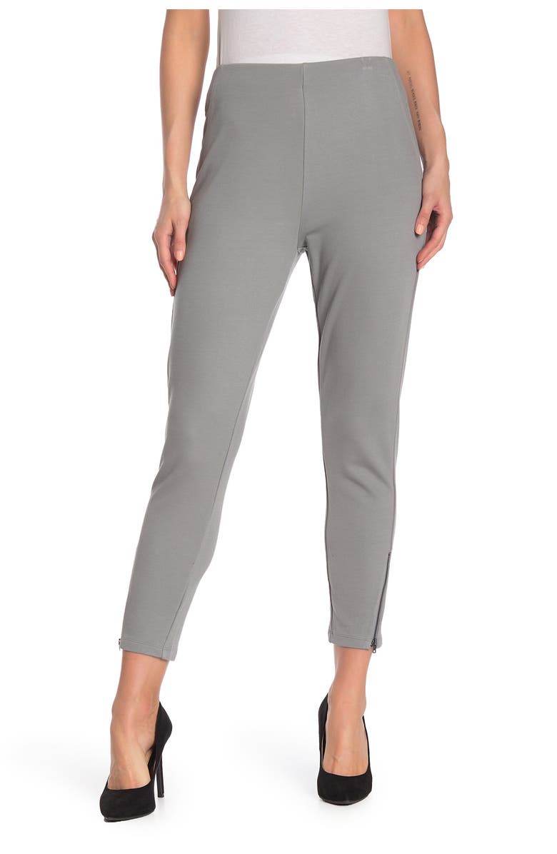 Hue Ankle Zip Solid Leggings, Alternate, color,