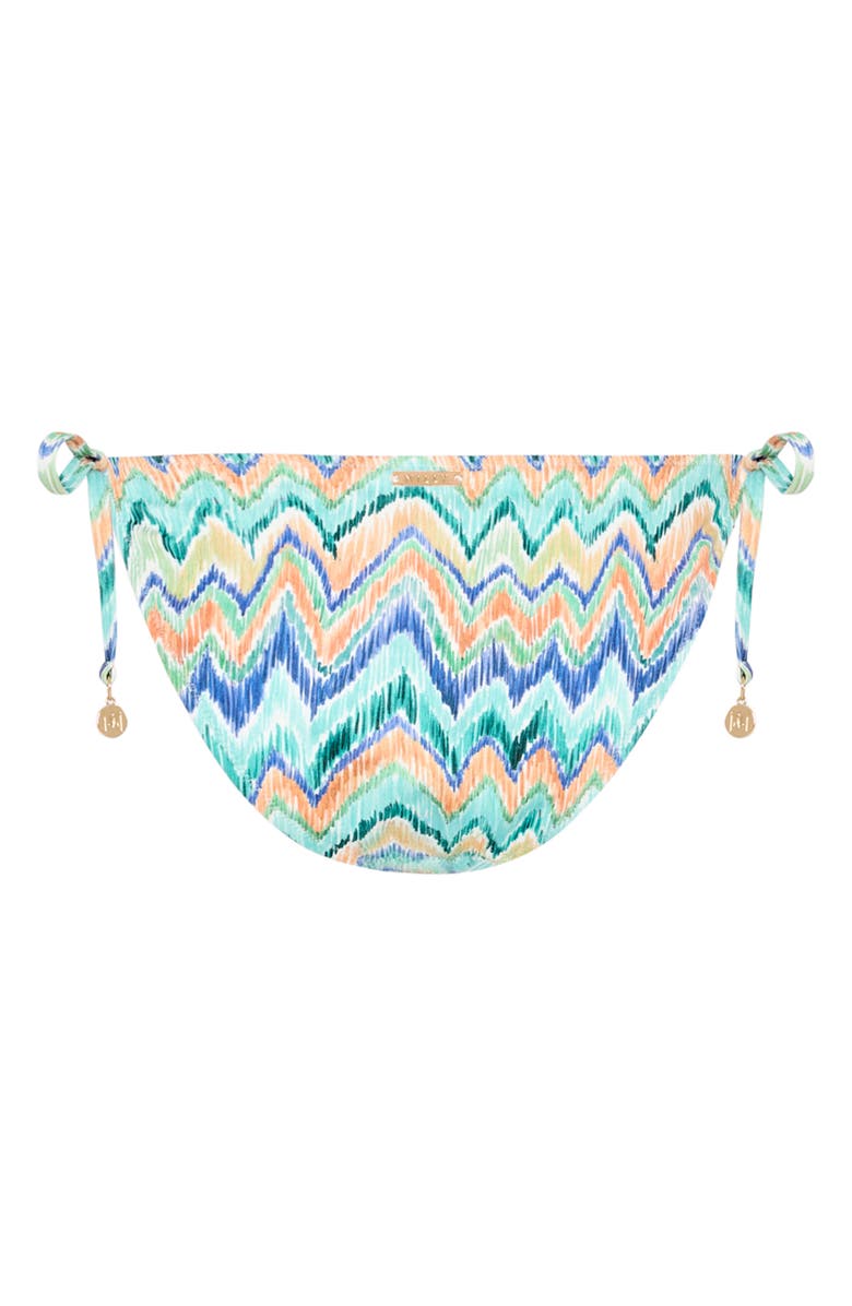 Milly Tropical Chevron String Bikini Bottoms, Alternate, color,