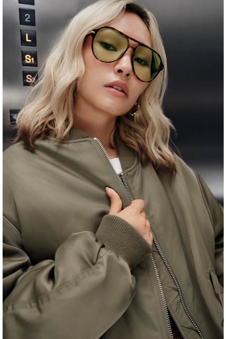 Day One 59mm Aviator Sunglasses, Alternate, color, AMTRT/ZST