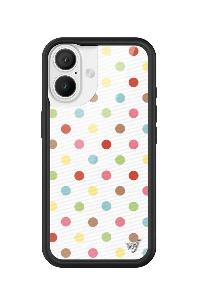 Confetti Polka Dots iPhone Case, Main, color, White