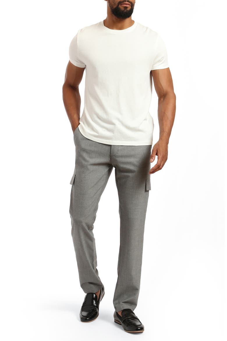 Verona Smart Straight Leg Cargo Chinos, Alternate, color, GREY SMART SPORTY