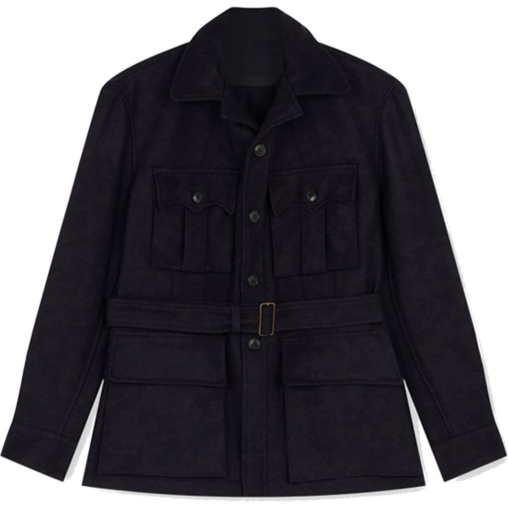 Fortela Clint Herringbone Cotton Sahariana Jacket In Multi