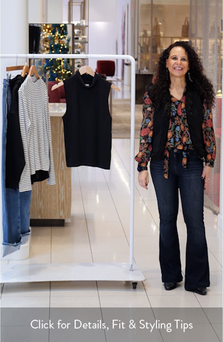 Perfect Knit Sleeveless Rib Turtleneck Top, sales video thumbnail