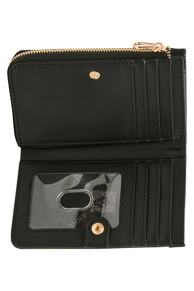 Bifold Wallet with Charms, Alternate, color, BLACK