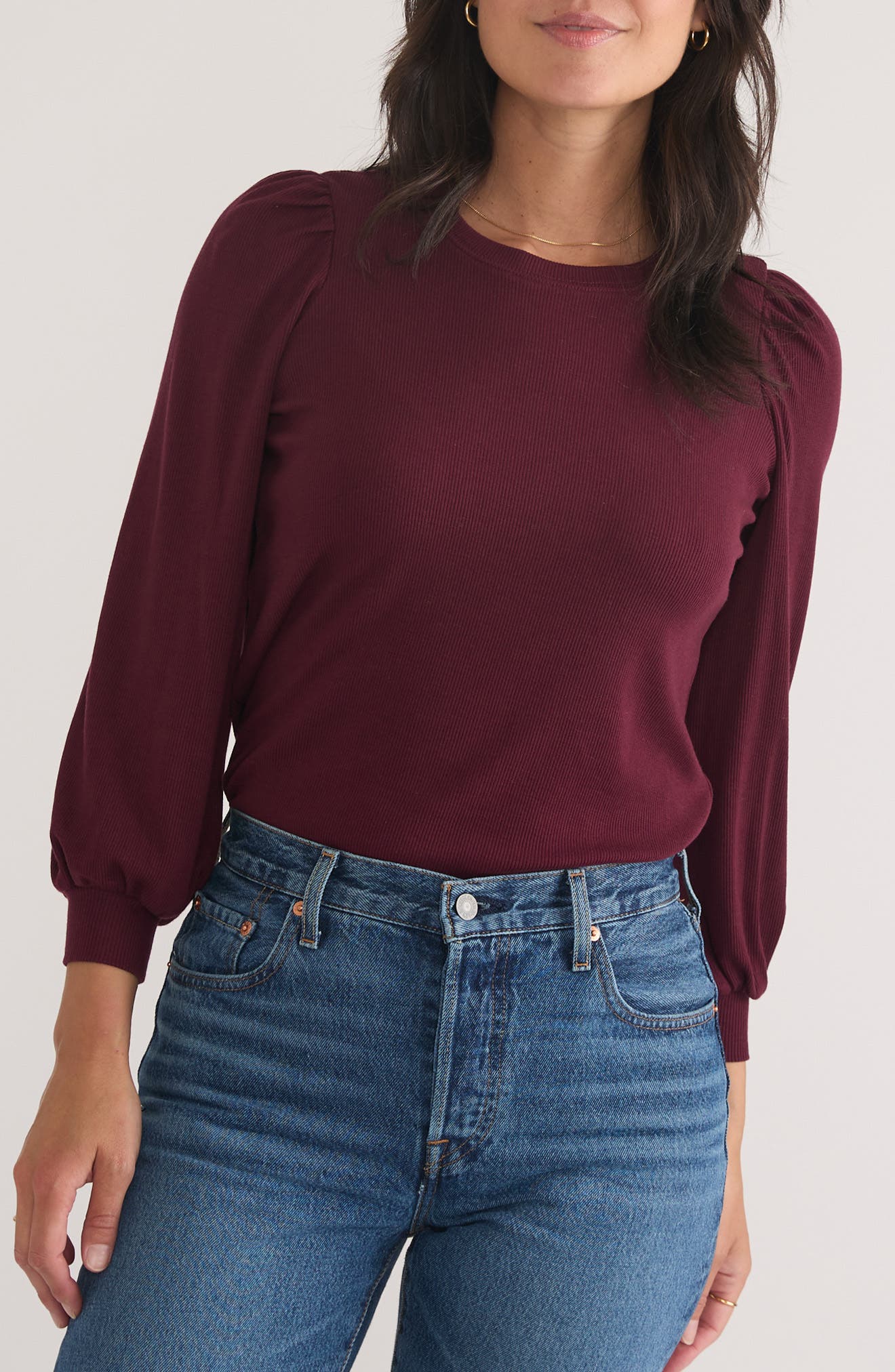 Lexi Puff Sleeve Rib Top