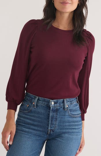 'Lexi' Puffed Sleeve Top White main image 1