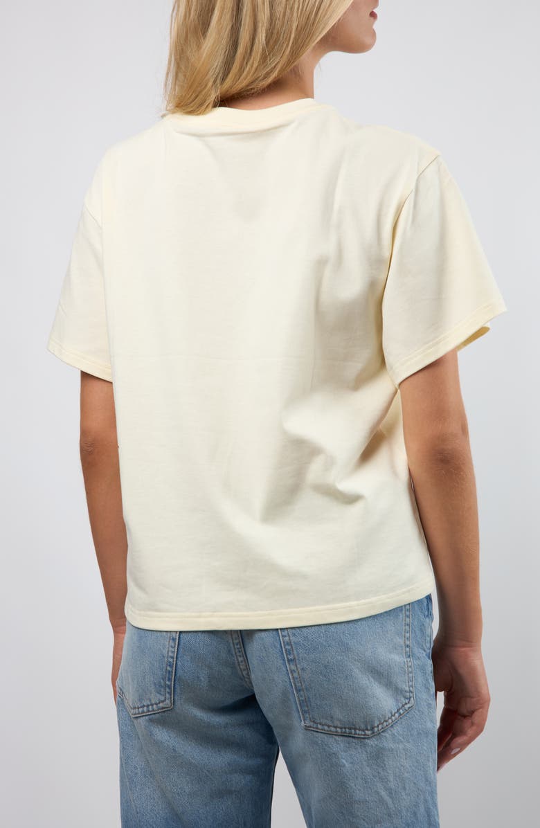 Viens Avec Moi Caviar Boxy Cotton Graphic T-Shirt, Alternate, color, Cream