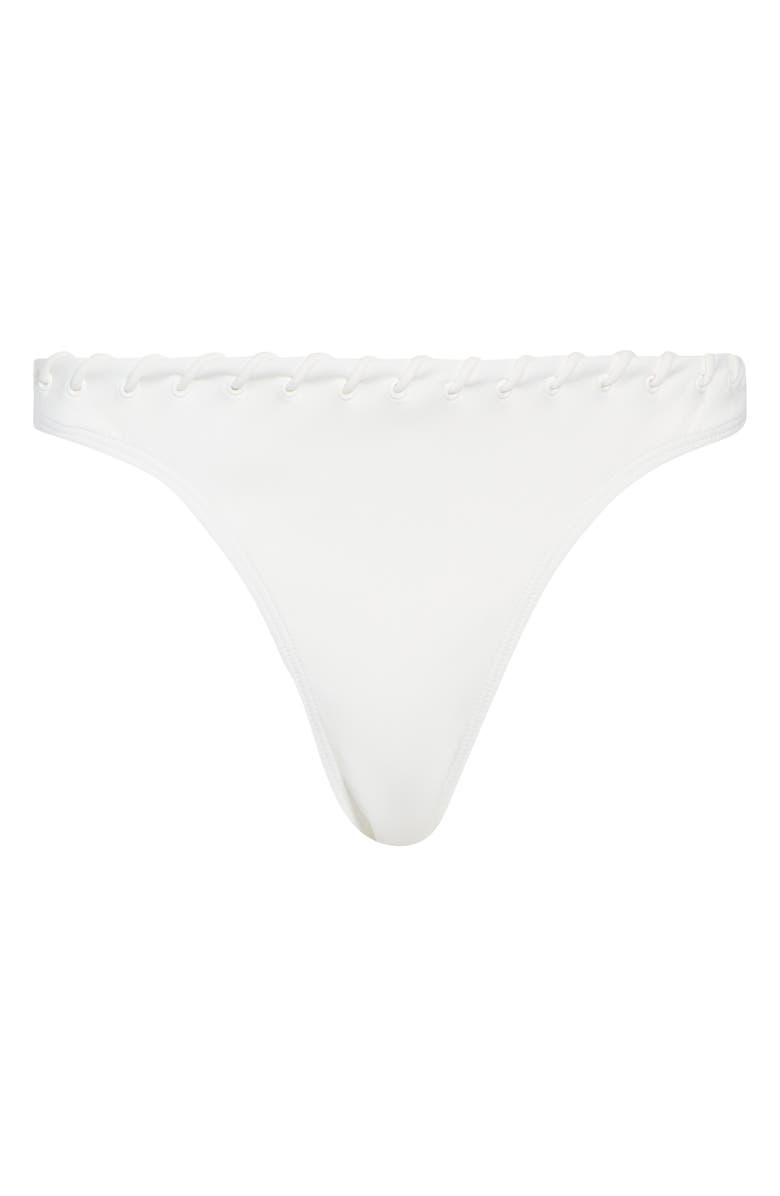 Good American Whipstitch Bikini Bottoms, Alternate, color, White001