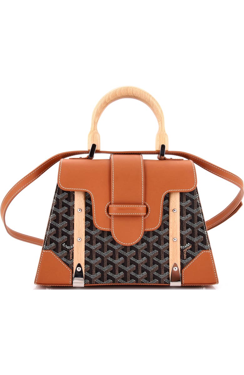 81036096 Saigon Top Handle Bag Coated Canvas with Leather PM, Main, color,