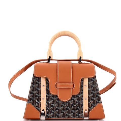 Saigon Top Handle Bag Coated Canvas with Leather PM