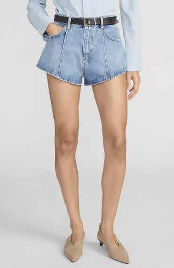 The Tilt High Rise Denim Mini Shorts
